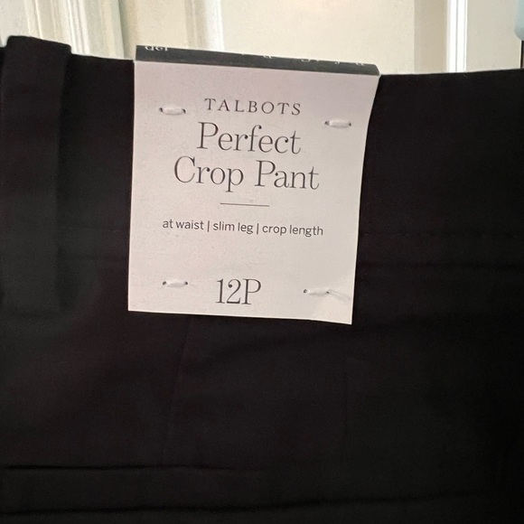 Talbots Black Perfect Crop Pants NWT - Picture 2 of 7